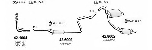 ASSO ART2166 Exhaust System